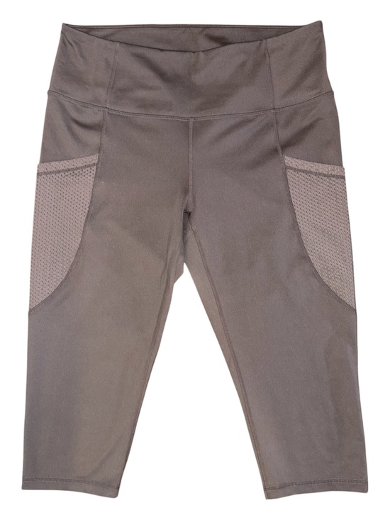Zella Pants - Zella Gray High-Waist Cropped Athletic Leggings with Side Mesh Pockets Sz Large